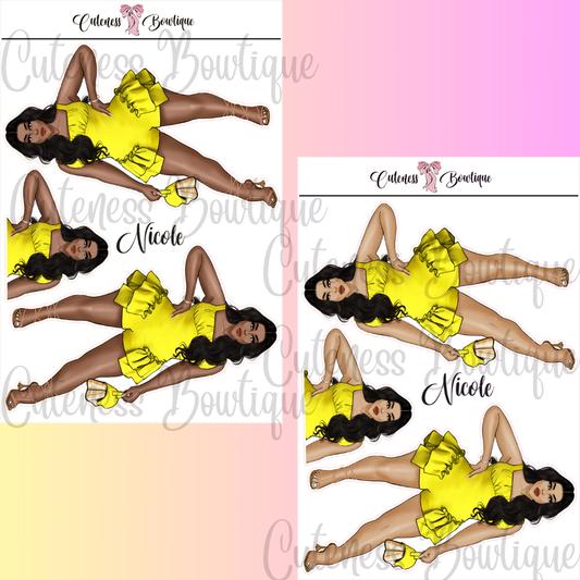 The Cuteness Squad Custom Sticker Sheet | Cuteness Planner Stickers for Agendas, Planners, Notebooks, Dividers | NICOLE