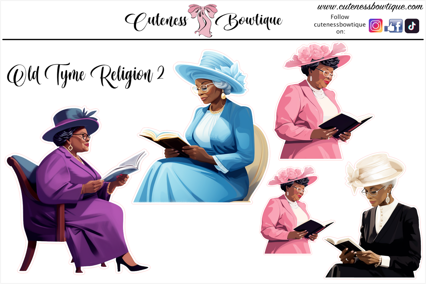 The WAR BINDER COLLECTION Sticker Sheet | Cuteness Planner Stickers for Agendas, Planners, Notebooks, Dividers | OLD TYME RELIGION