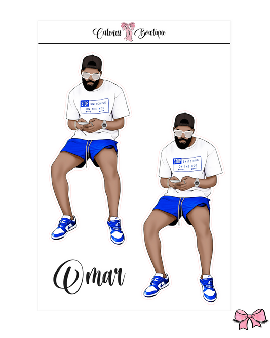 The CUSTOM Cuteness Doll Collection Sticker Sheet | Cuteness Planner Stickers for Agendas, Planners, Notebooks, Dividers | OMAR