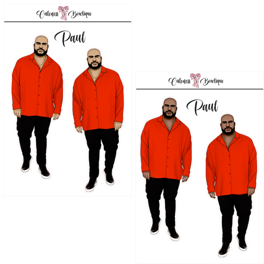 The CUSTOM Cuteness Doll Collection Sticker Sheet | Cuteness Planner Stickers for Agendas, Planners, Notebooks, Dividers | PAUL