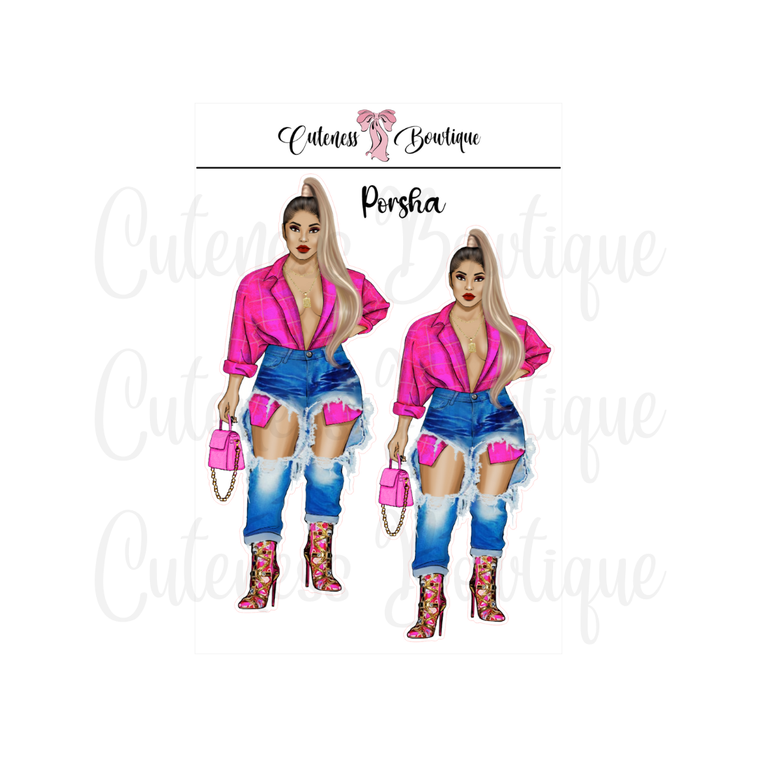 The Cuteness Squad Sticker Sheet | Cuteness Planner Stickers for Agendas, Planners, Notebooks, Dividers | PORSHA