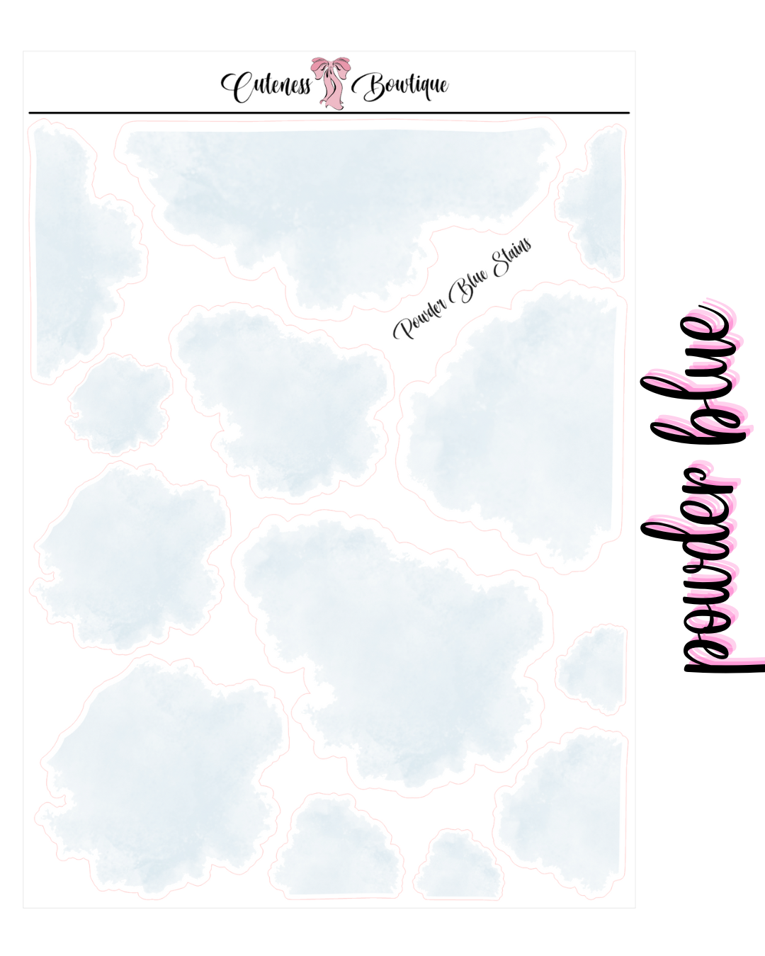 The Deco Elements Collection Sticker Sheet | Cuteness Planner Stickers for Agendas, Planners, Notebooks, Dividers | EMERALD BLOOMS DECOO