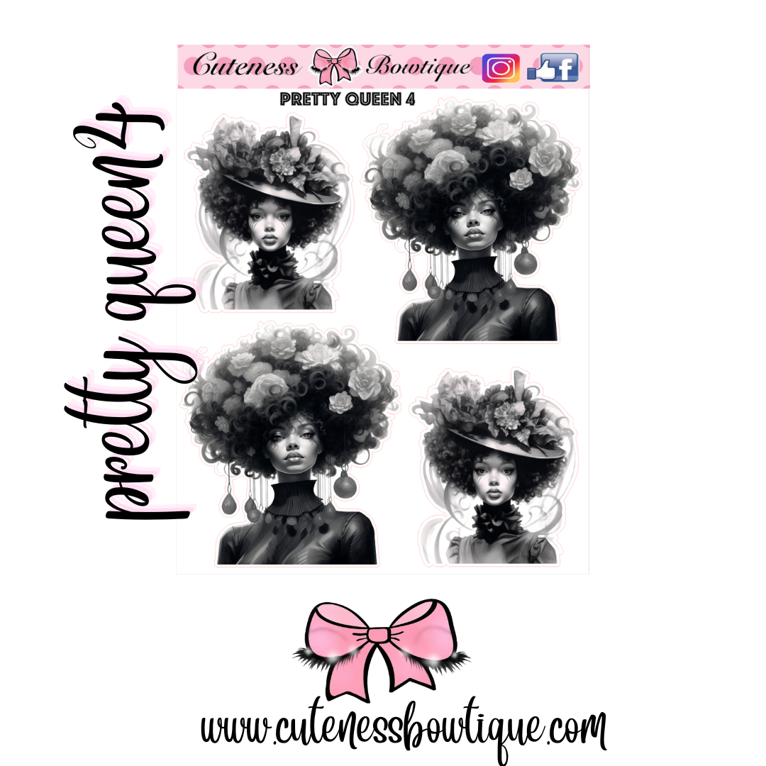 The Cuteness Doll Collection Sticker Sheet | Cuteness Planner Stickers for Agendas, Planners, Notebooks, Dividers | PRETTY QUEENS VOL. 1~4