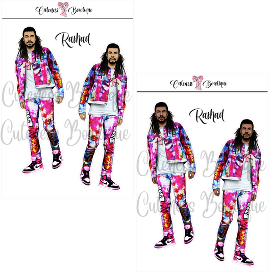 The CUSTOM Cuteness Doll Collection Sticker Sheet | Cuteness Planner Stickers for Agendas, Planners, Notebooks, Dividers | PINK FEST | RASHAD