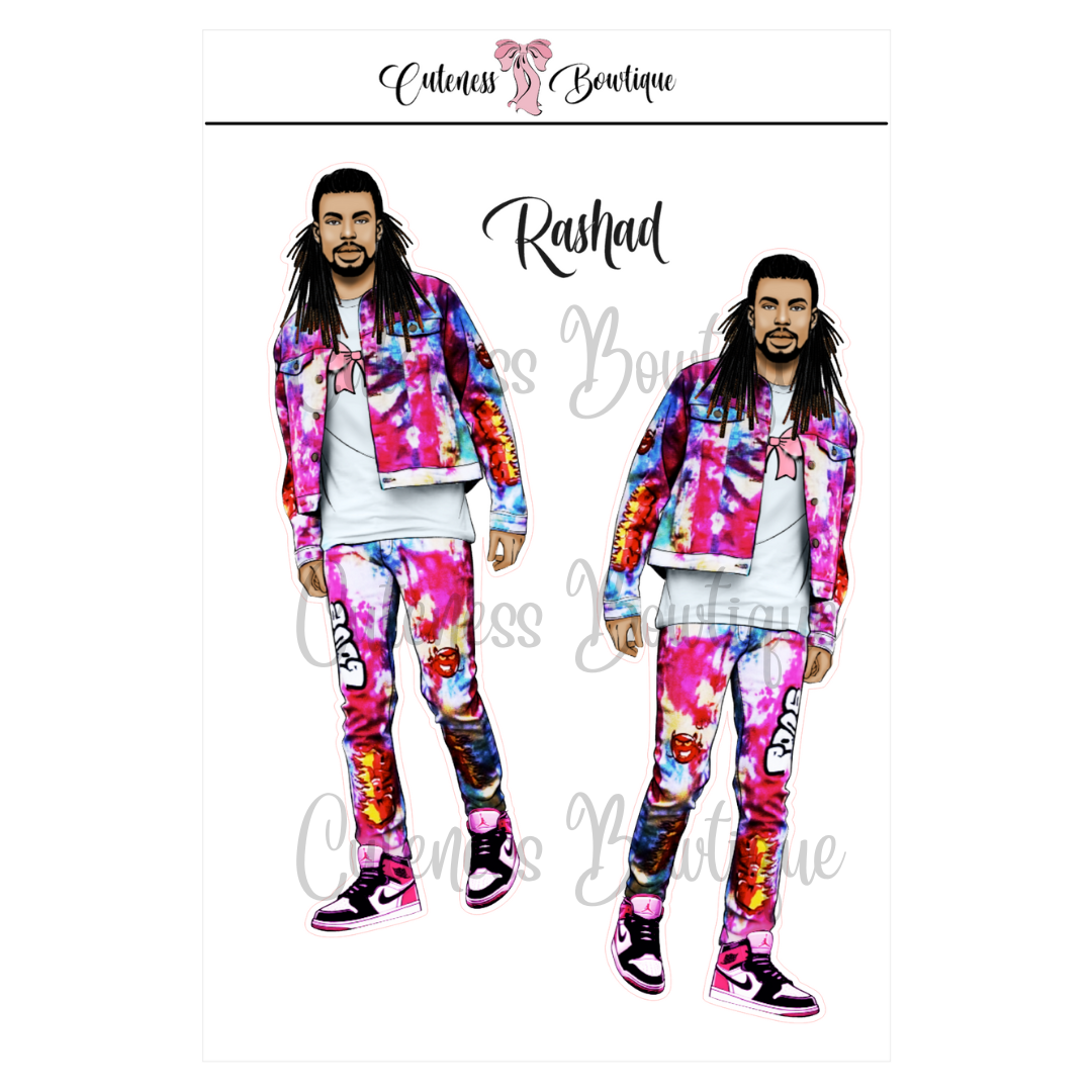 The CUSTOM Cuteness Doll Collection Sticker Sheet | Cuteness Planner Stickers for Agendas, Planners, Notebooks, Dividers | PINK FEST | RASHAD