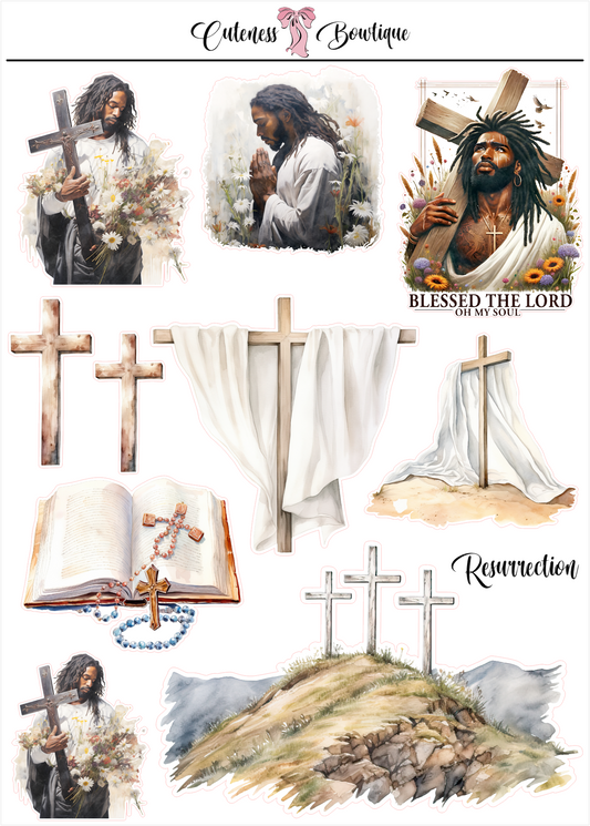 The WAR BINDER COLLECTION Sticker Sheet | Cuteness Planner Stickers for Agendas, Planners, Notebooks, Dividers | RESURRECTION