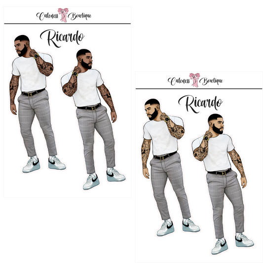 The CUSTOM Cuteness Doll Collection Sticker Sheet | Cuteness Planner Stickers for Agendas, Planners, Notebooks, Dividers | RICARDO