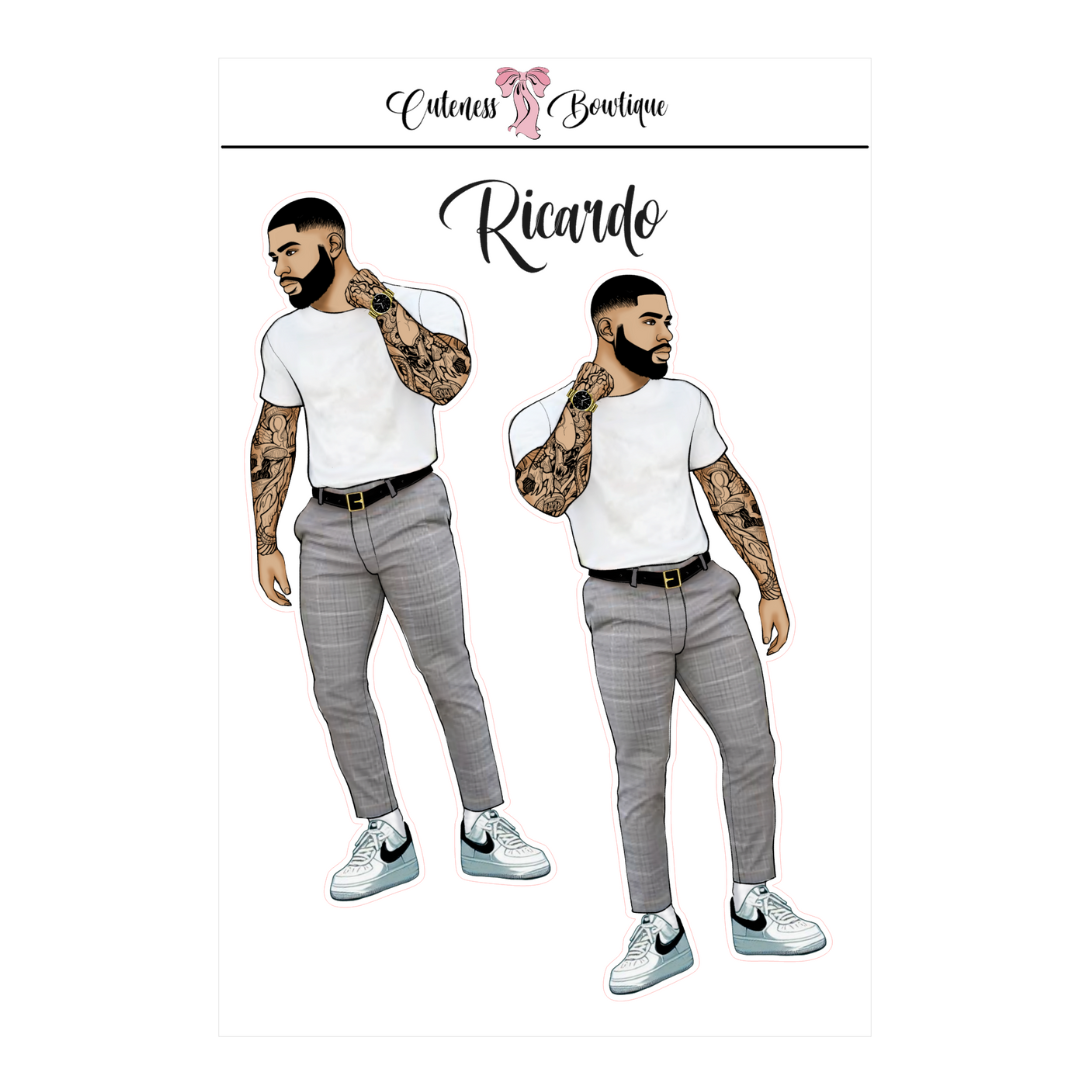 The CUSTOM Cuteness Doll Collection Sticker Sheet | Cuteness Planner Stickers for Agendas, Planners, Notebooks, Dividers | RICARDO