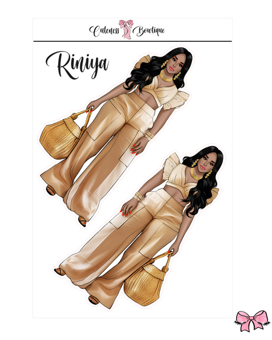 The CUSTOM Cuteness Doll Collection Sticker Sheet | Cuteness Planner Stickers for Agendas, Planners, Notebooks, Dividers | RINIYA