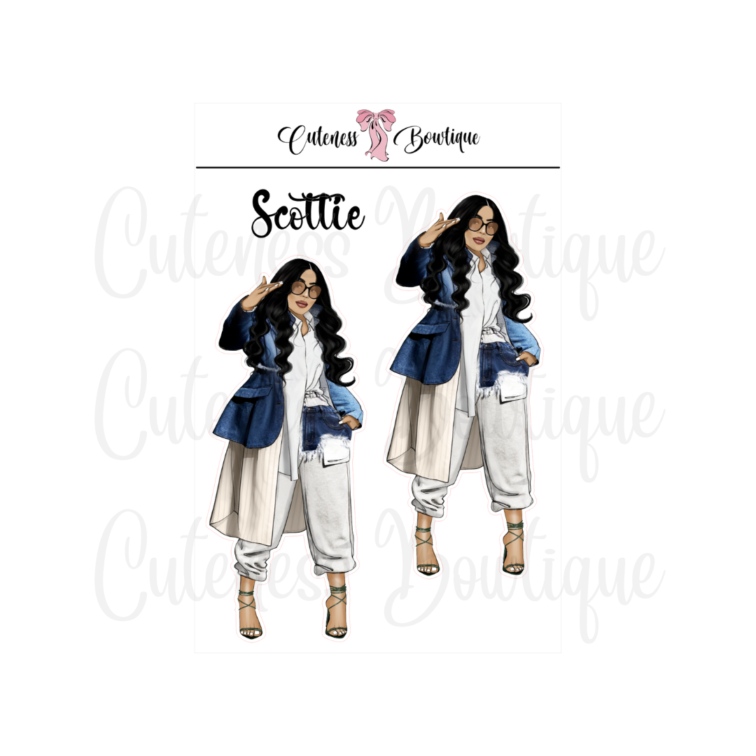 The Cuteness Squad Sticker Sheet | Cuteness Planner Stickers for Agendas, Planners, Notebooks, Dividers | SCOTTIE