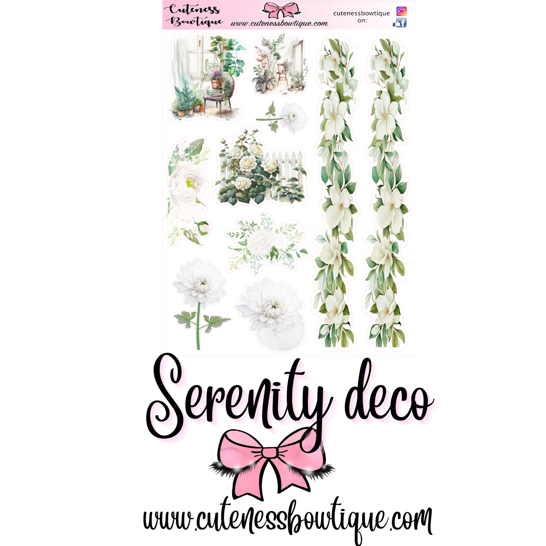 The Cuteness Doll Collection Sticker Sheet | Cuteness Planner Stickers for Agendas, Planners, Notebooks, Dividers | SERENITY