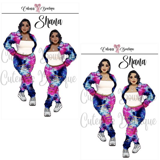 The CUSTOM Cuteness Doll Collection Sticker Sheet | Cuteness Planner Stickers for Agendas, Planners, Notebooks, Dividers | PINK FEST | SHANA