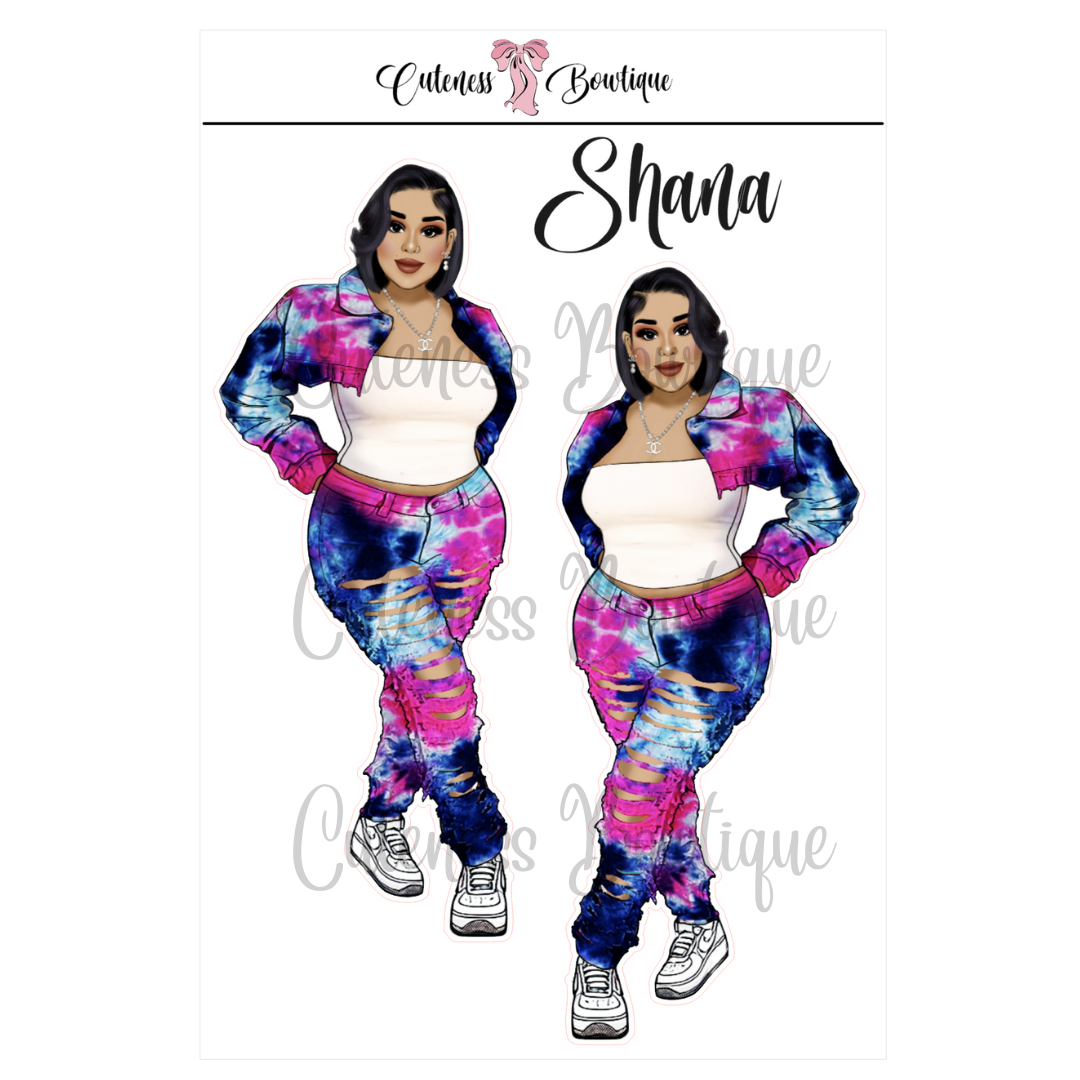 The CUSTOM Cuteness Doll Collection Sticker Sheet | Cuteness Planner Stickers for Agendas, Planners, Notebooks, Dividers | PINK FEST | SHANA