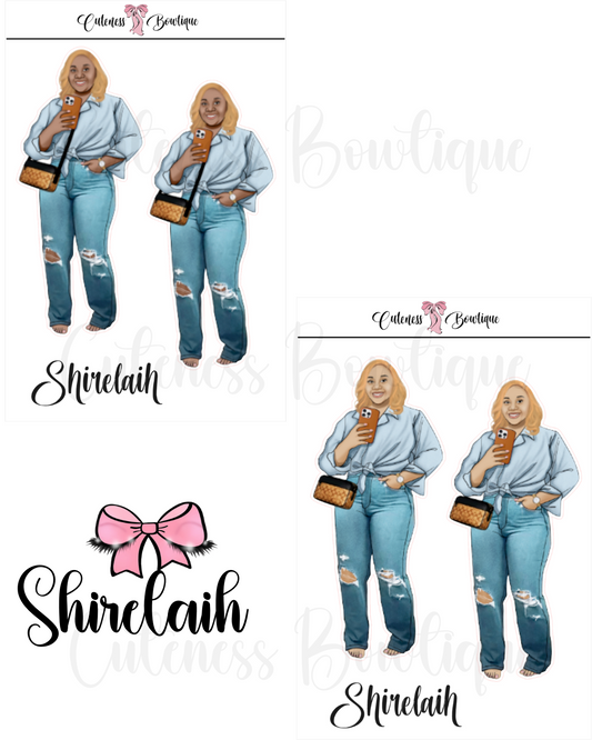 The CUSTOM Cuteness Doll Collection Sticker Sheet | Cuteness Planner Stickers for Agendas, Planners, Notebooks, Dividers | SHIRELAIH