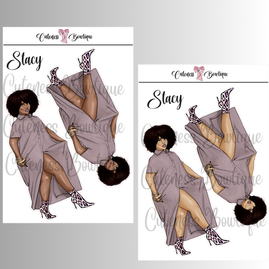 The CUSTOM Cuteness Doll Collection Sticker Sheet | Cuteness Planner Stickers for Agendas, Planners, Notebooks, Dividers | STACY