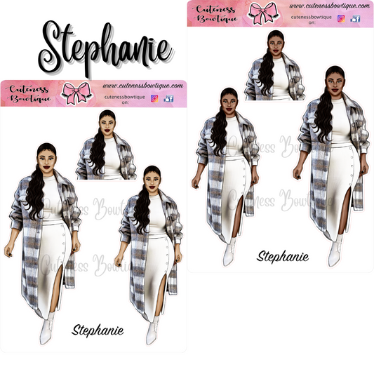 The Cuteness Squad Sticker Sheet | Cuteness Planner Stickers for Agendas, Planners, Notebooks, Dividers | STEPHANIE