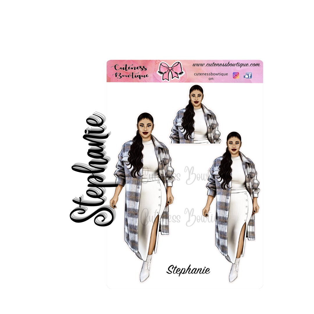 The Cuteness Squad Sticker Sheet | Cuteness Planner Stickers for Agendas, Planners, Notebooks, Dividers | STEPHANIE