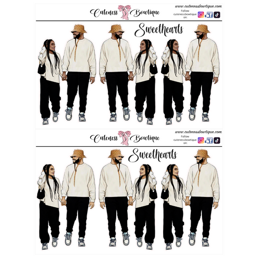 The Cuteness Squad Custom Sticker Sheet | Cuteness Planner Stickers for Agendas, Planners, Notebooks, Dividers | SWEETHEARTS