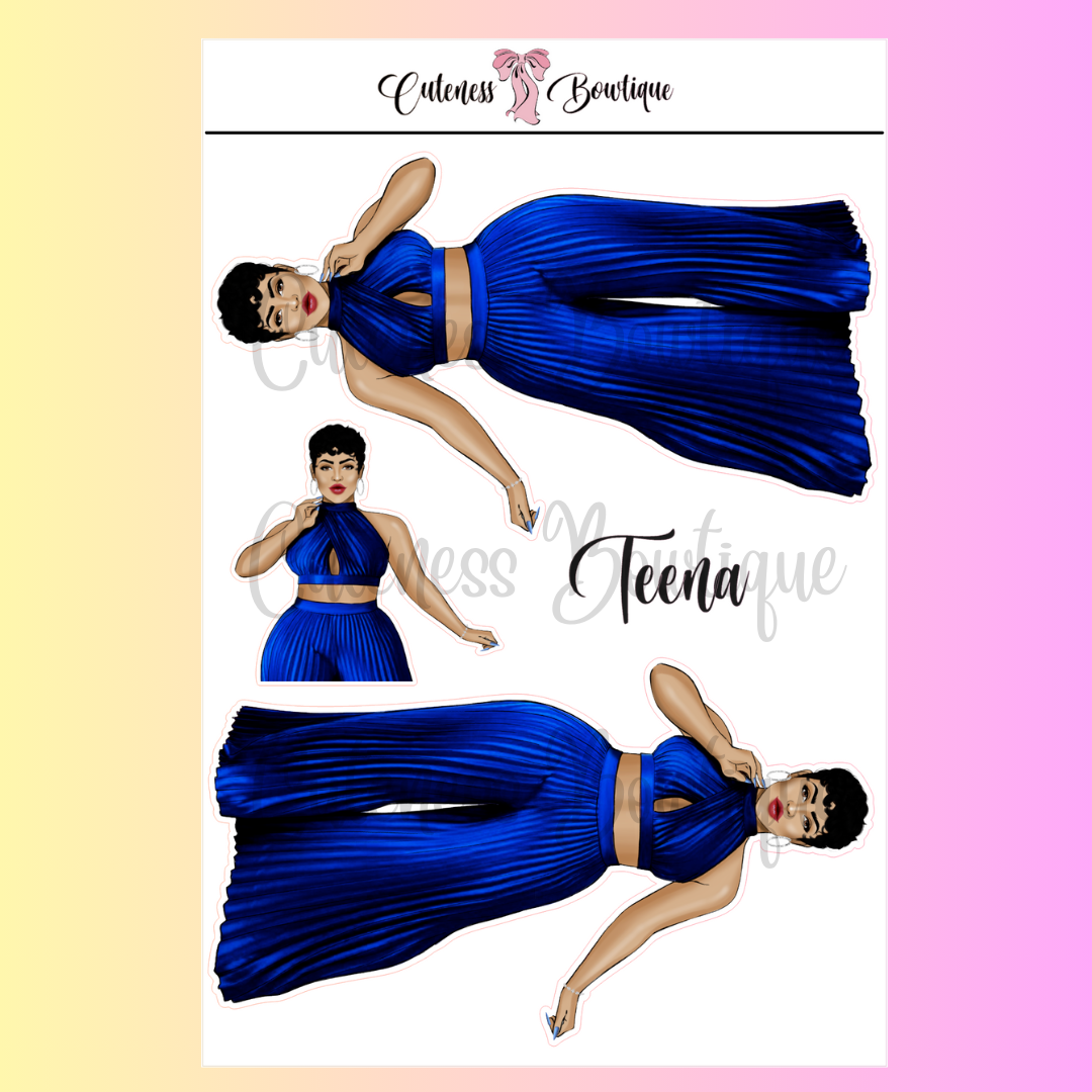 The Cuteness Squad Custom Sticker Sheet | Cuteness Planner Stickers for Agendas, Planners, Notebooks, Dividers | TEENA