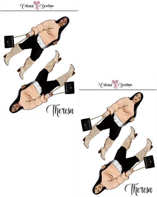 The Cuteness Squad Custom Sticker Sheet | Cuteness Planner Stickers for Agendas, Planners, Notebooks, Dividers | THERESA