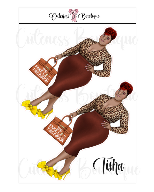 The CUSTOM Cuteness Doll Collection Sticker Sheet | Cuteness Planner Stickers for Agendas, Planners, Notebooks, Dividers | TISHA