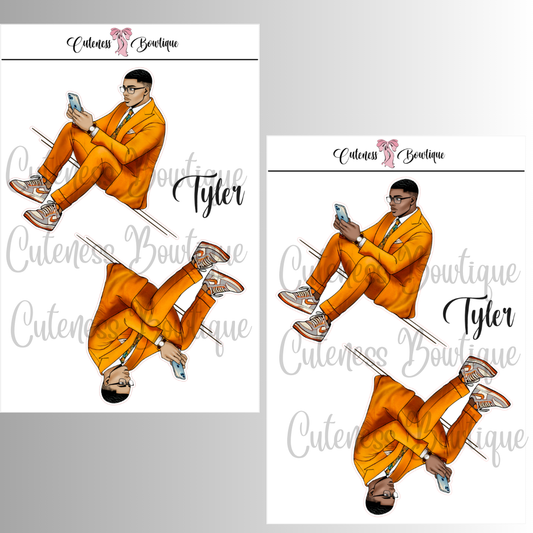 The CUSTOM Cuteness Doll Collection Sticker Sheet | Cuteness Planner Stickers for Agendas, Planners, Notebooks, Dividers | TYLER