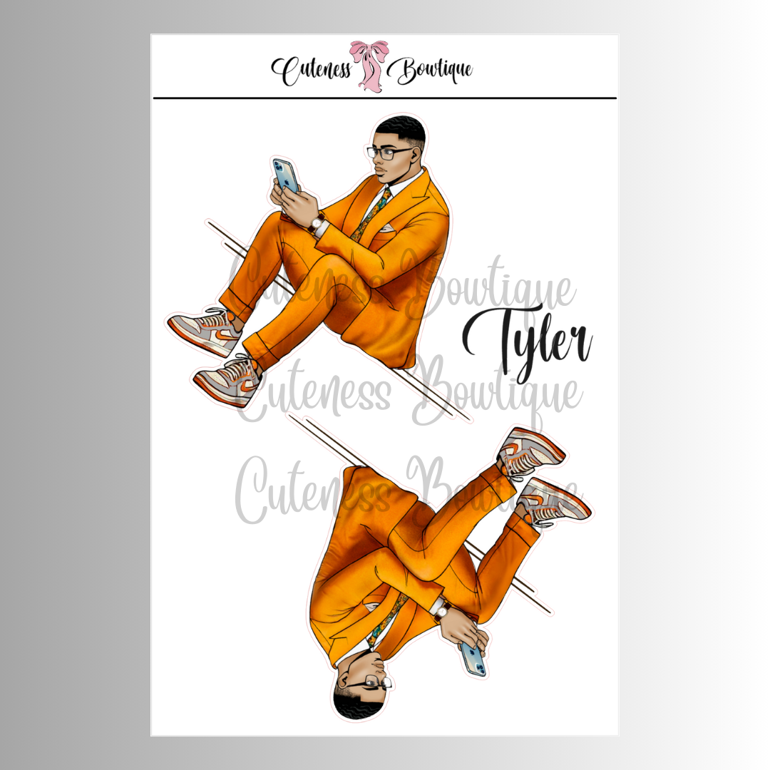 The CUSTOM Cuteness Doll Collection Sticker Sheet | Cuteness Planner Stickers for Agendas, Planners, Notebooks, Dividers | TYLER