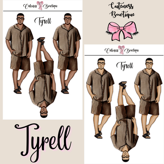 The CUSTOM Cuteness Doll Collection Sticker Sheet | Cuteness Planner Stickers for Agendas, Planners, Notebooks, Dividers | TYRELL