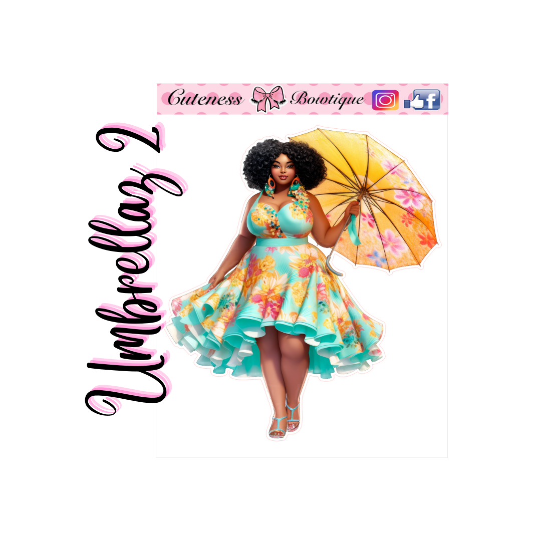 The Cuteness Doll Collection Sticker Sheet | Cuteness Planner Stickers for Agendas, Planners, Notebooks, Dividers | UMBRELLAZ