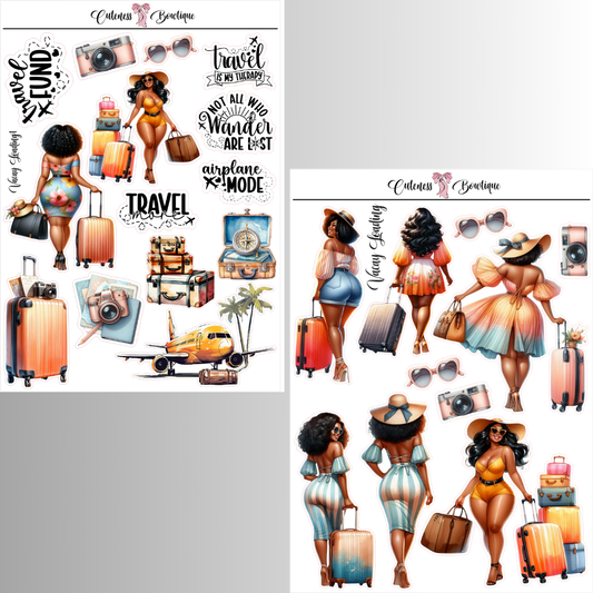 The Cuteness Journaling Sticker Sheet | Cuteness Planner Stickers for Agendas, Planners, Notebooks, Dividers | VACAY LOADING
