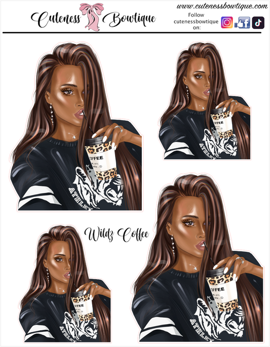 The Cuteness Doll Collection Sticker Sheet | Cuteness Planner Stickers for Agendas, Planners, Notebooks, Dividers | WILDZ COFFEE