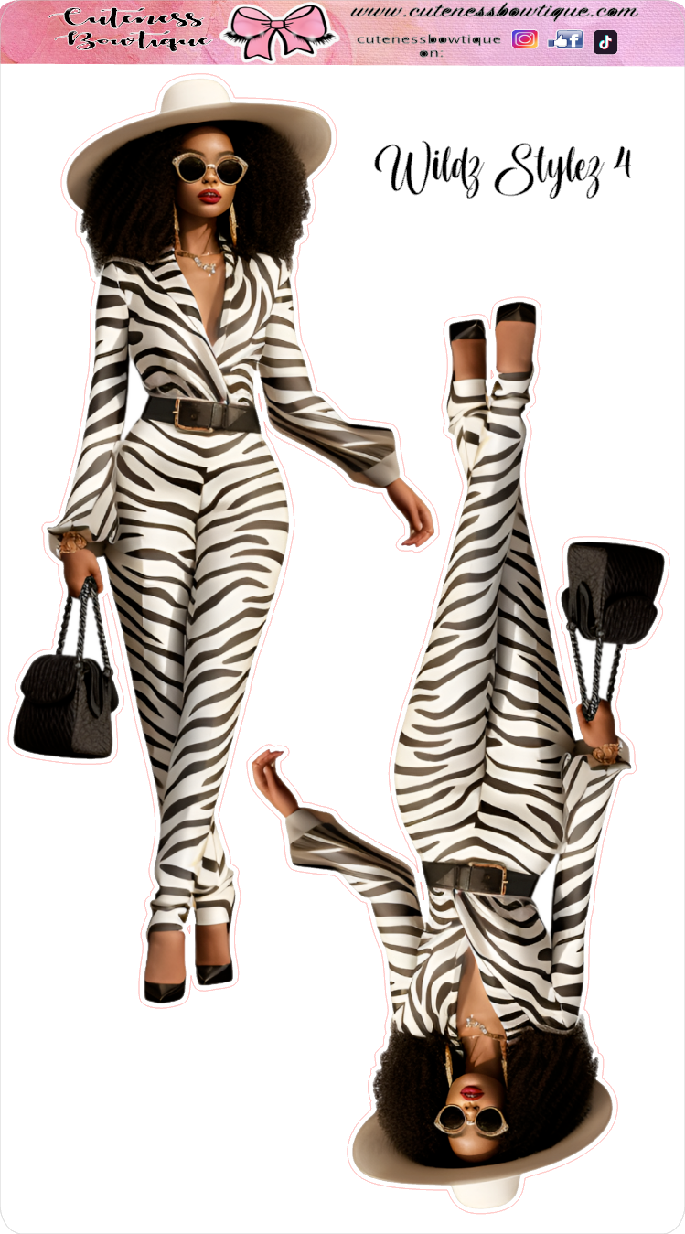 The Cuteness Doll Collection Sticker Sheet | Cuteness Planner Stickers for Agendas, Planners, Notebooks, Dividers | WILDZ STYLEZ 4