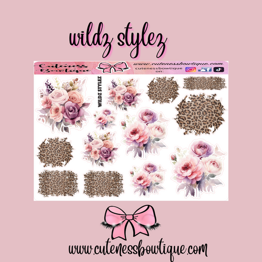 The Cuteness Doll Collection Sticker Sheet | Cuteness Planner Stickers for Agendas, Planners, Notebooks, Dividers | WILDZ STYLEZ