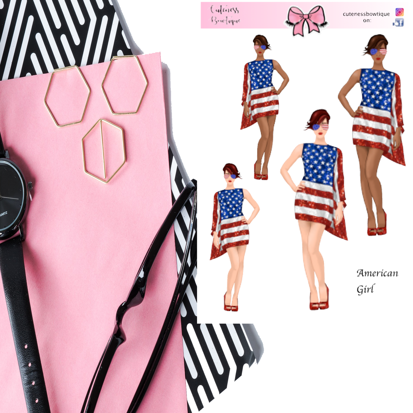 The Cuteness Doll Collection Sticker Sheet | Cuteness Planner Stickers for Agendas, Planners, Notebooks, Dividers | AMERICAN GIRL