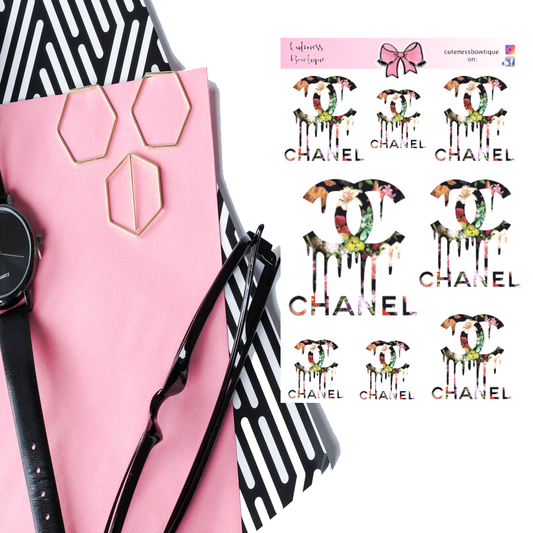 The Deco Elements Collection Sticker Sheet | Cuteness Planner Stickers for Agendas, Planners, Notebooks, Dividers | DECORATIVE ELEMENTS | CHANEL DRIPPIN