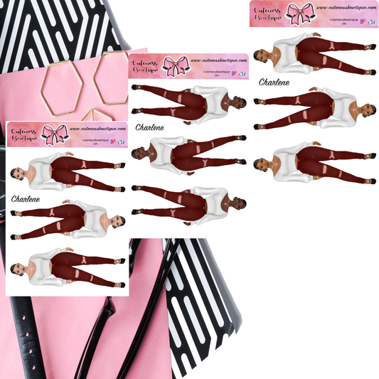 The Cuteness Doll Collection Sticker Sheet | Cuteness Planner Stickers for Agendas, Planners, Notebooks, Dividers | CHARLENE