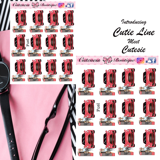 The Cutie Line Icon Sticker Sheet | Cuteness Planner Stickers for Agendas, Planners, Notebooks, Dividers | CUTESIE FUELS