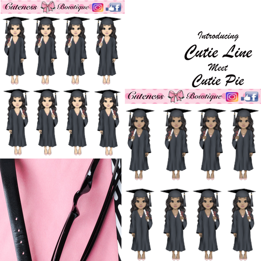 The Cutie Line Icon Sticker Sheet | Cuteness Planner Stickers for Agendas, Planners, Notebooks, Dividers | CUTIE PIE GRAD