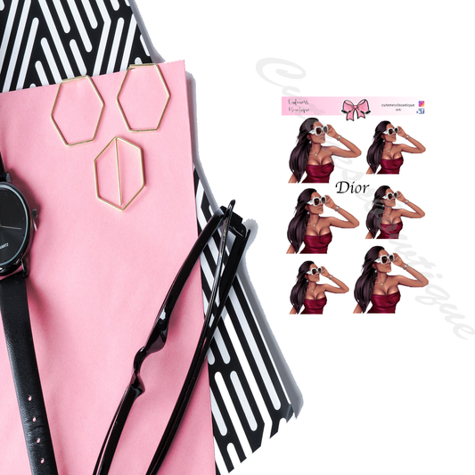 DIOR | The Cuteness Doll Collection Sticker Sheet | Cuteness Planner Stickers for Agendas, Planners, Notebooks, Dividers