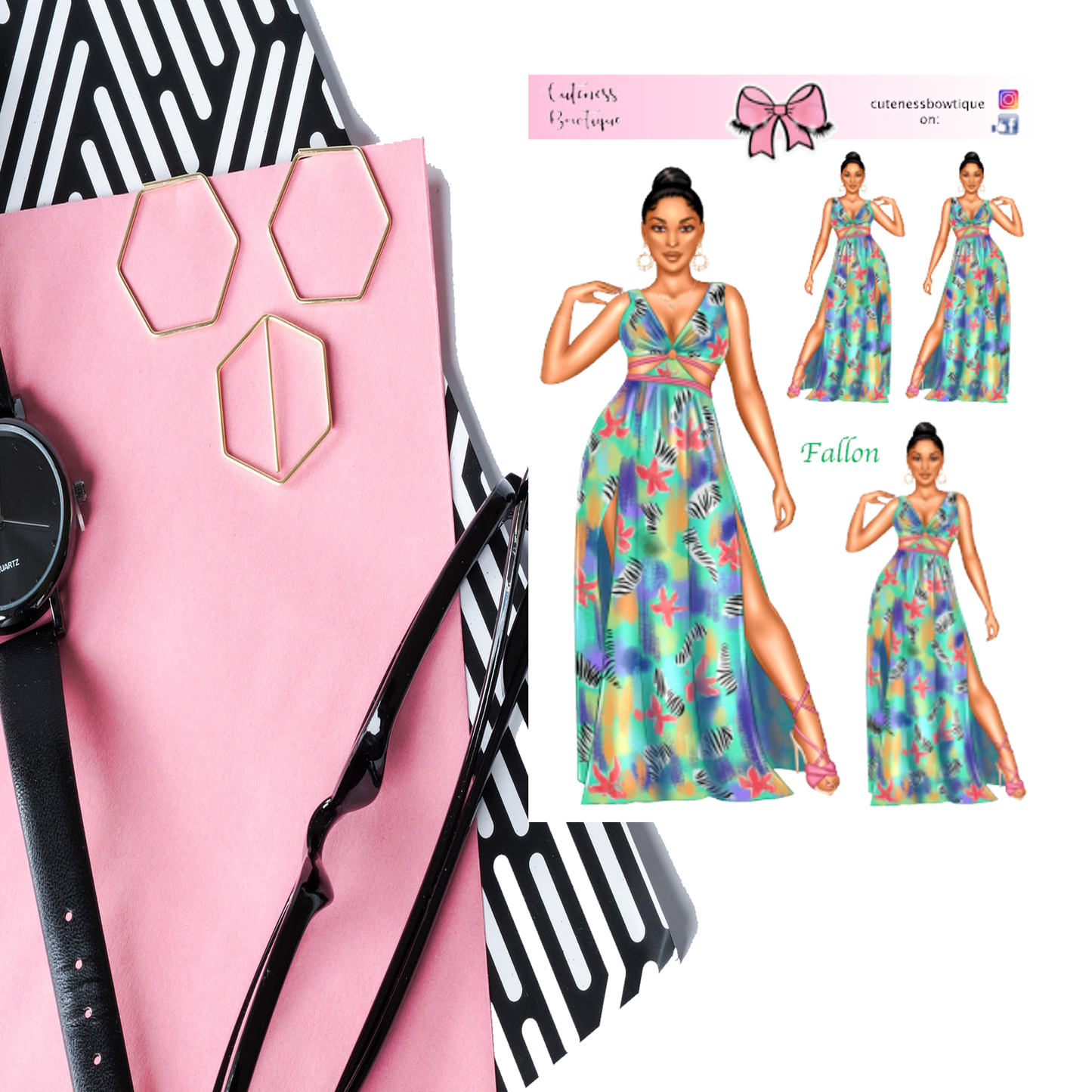 The Cuteness Doll Collection Sticker Sheet | Cuteness Planner Stickers for Agendas, Planners, Notebooks, Dividers | FALLON