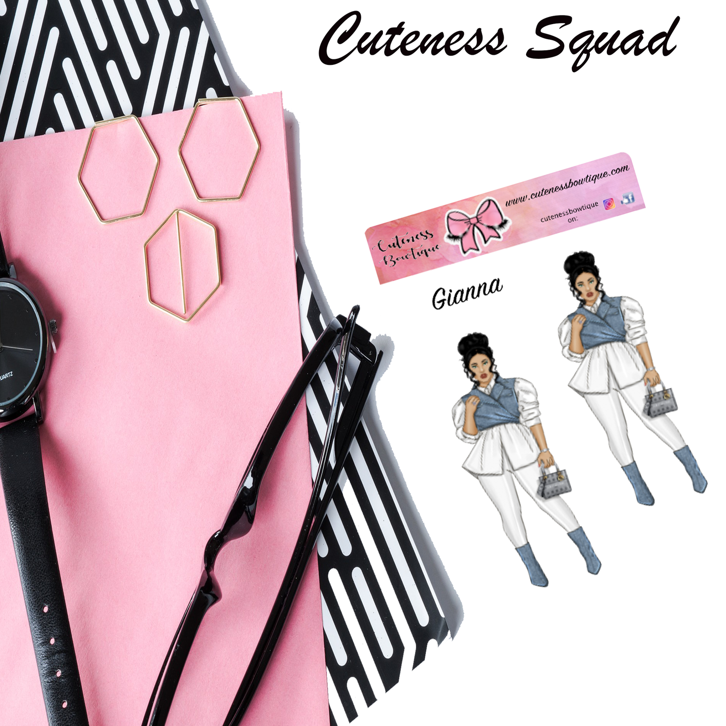 The Cuteness Squad Sticker Sheet | Cuteness Planner Stickers for Agendas, Planners, Notebooks, Dividers | GIANNA