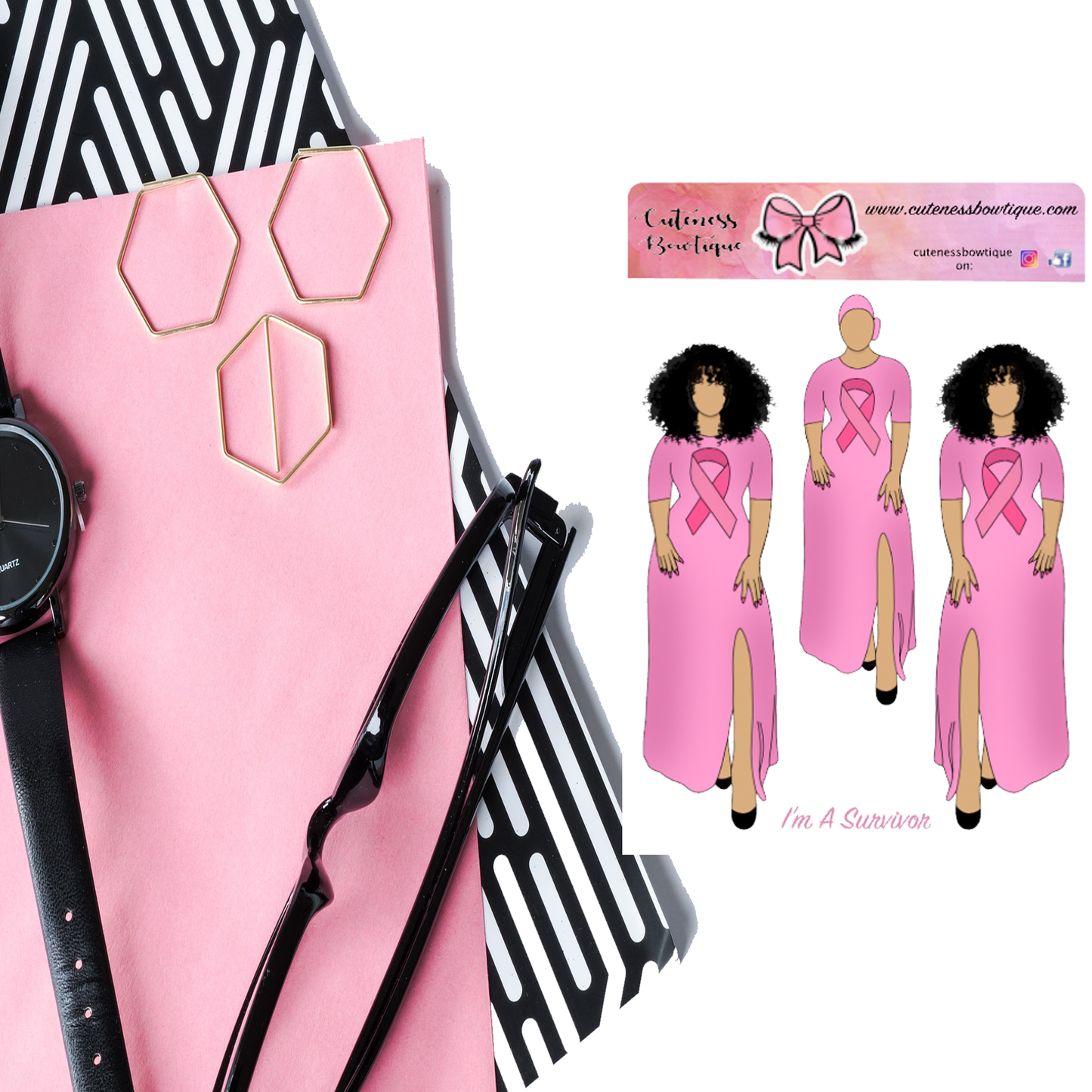 The Cuteness Doll Collection Sticker Sheet | Cuteness Planner Stickers for Agendas, Planners, Notebooks, Dividers | I'M A SURVIVOR