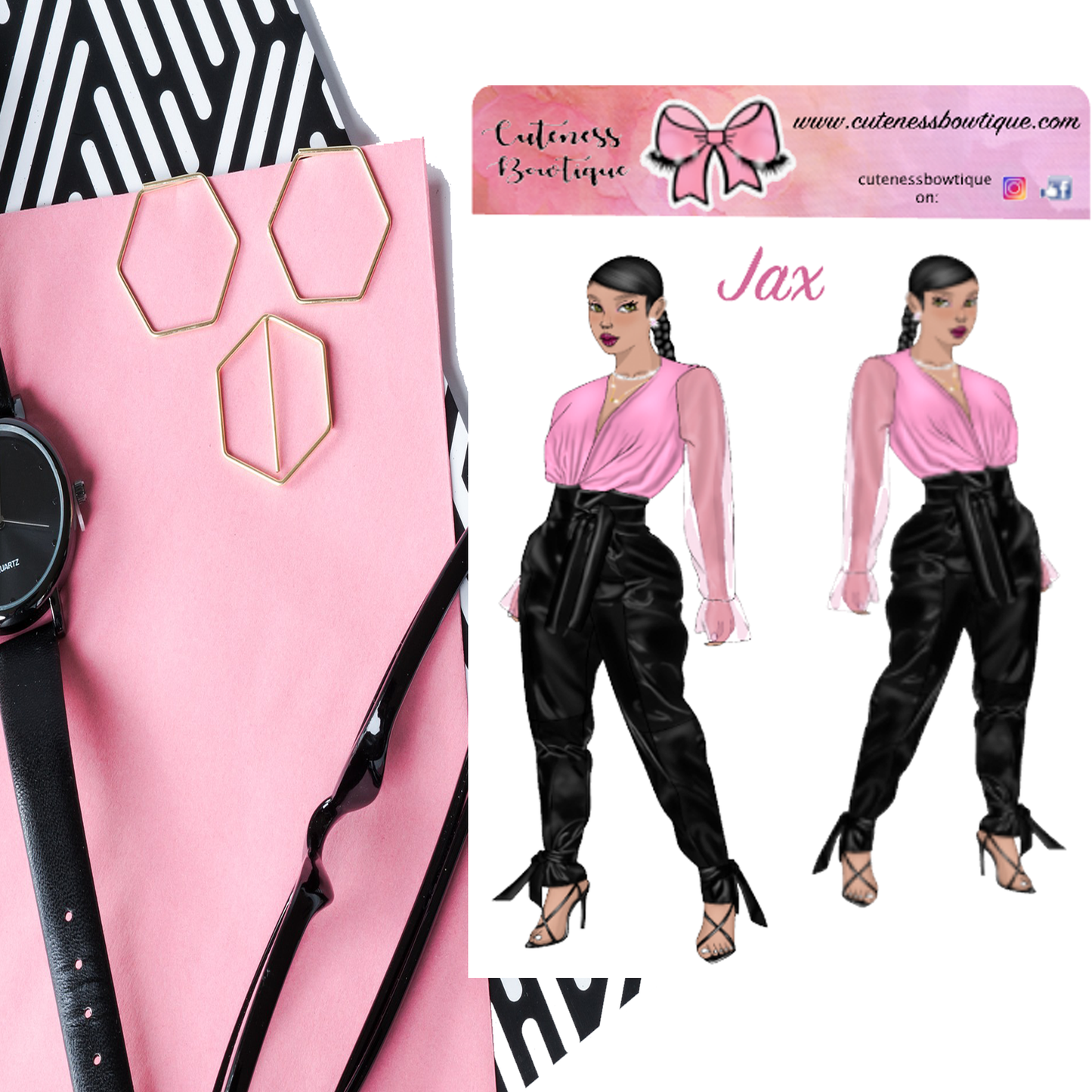 The Cuteness Doll Collection Sticker Sheet | Cuteness Planner Stickers for Agendas, Planners, Notebooks, Dividers | JAX