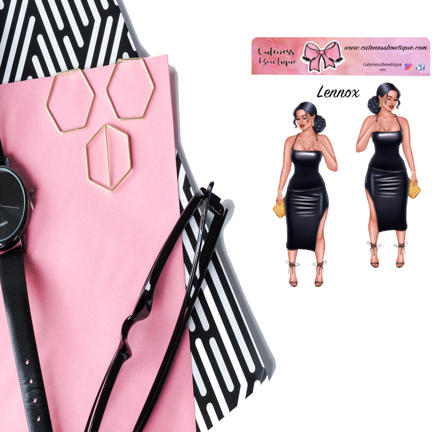 The Cuteness Doll Collection Sticker Sheet | Cuteness Planner Stickers for Agendas, Planners, Notebooks, Dividers | LENNOX