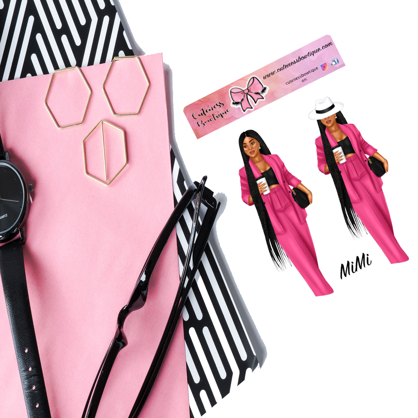 The Cuteness Doll Collection Sticker Sheet | Cuteness Planner Stickers for Agendas, Planners, Notebooks, Dividers | MIMI