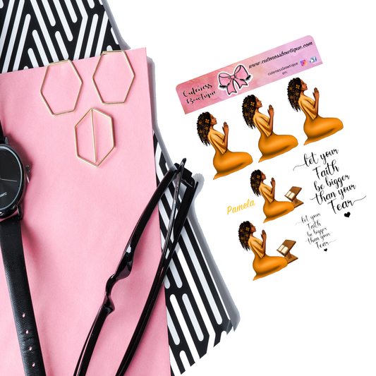 The Cuteness Doll Collection Sticker Sheet | Cuteness Planner Stickers for Agendas, Planners, Notebooks, Dividers | PAMELA