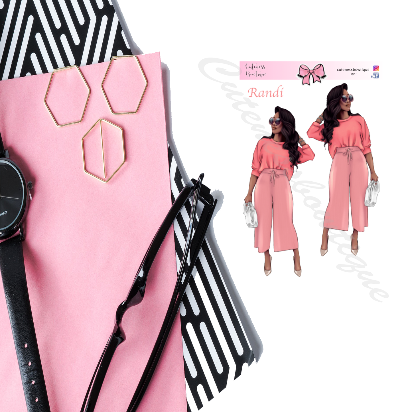 RANDI |The Cuteness Doll Collection Sticker Sheet | Cuteness Planner Stickers for Agendas, Planners, Notebooks, Dividers