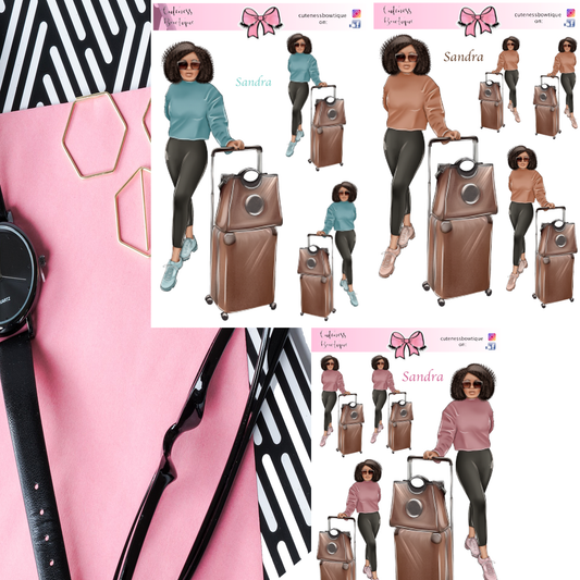 The COLOR ME Collection Sticker Sheet | Cuteness Planner Stickers for Agendas, Planners, Notebooks, Dividers | SANDRA