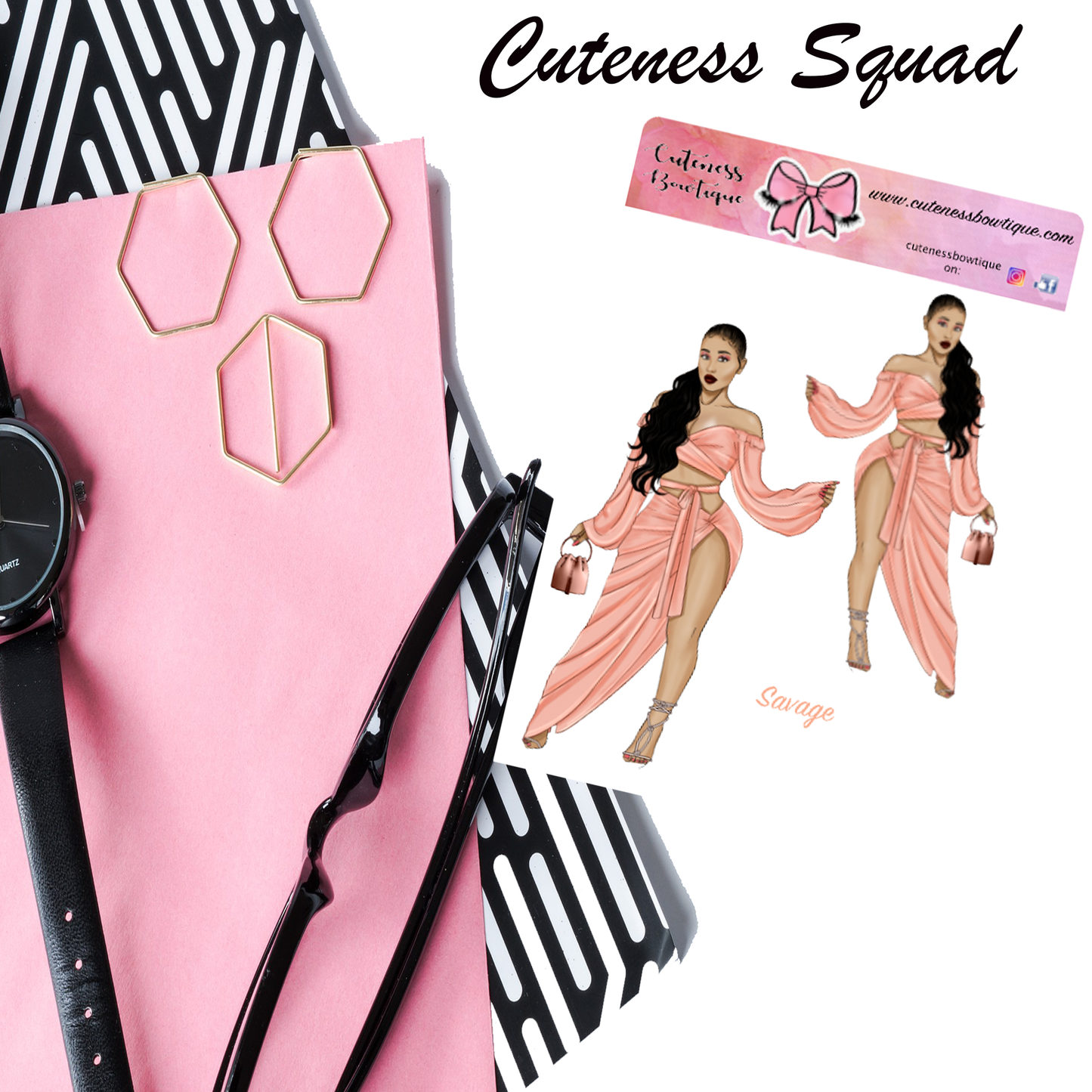 The Cuteness Squad Sticker Sheet | Cuteness Planner Stickers for Agendas, Planners, Notebooks, Dividers | SAVAGE