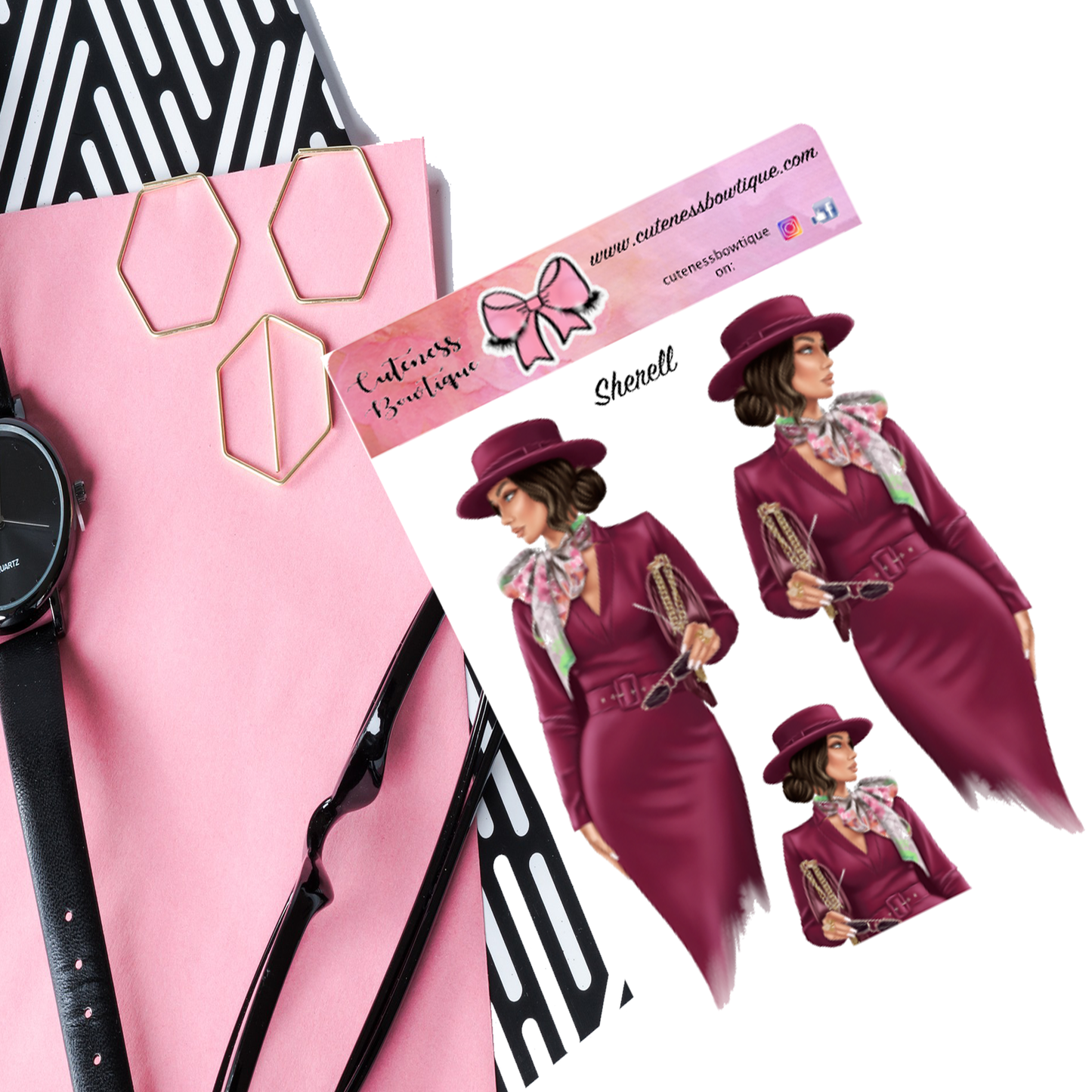 The CHURCH GIRLZ Collection Sticker Sheet | Cuteness Planner Stickers for Agendas, Planners, Notebooks, Dividers | SHARESE